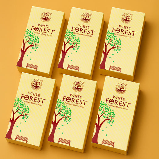 WHITE FOREST PREMIUM 6inch Dhoop Sticks Pack Of 6