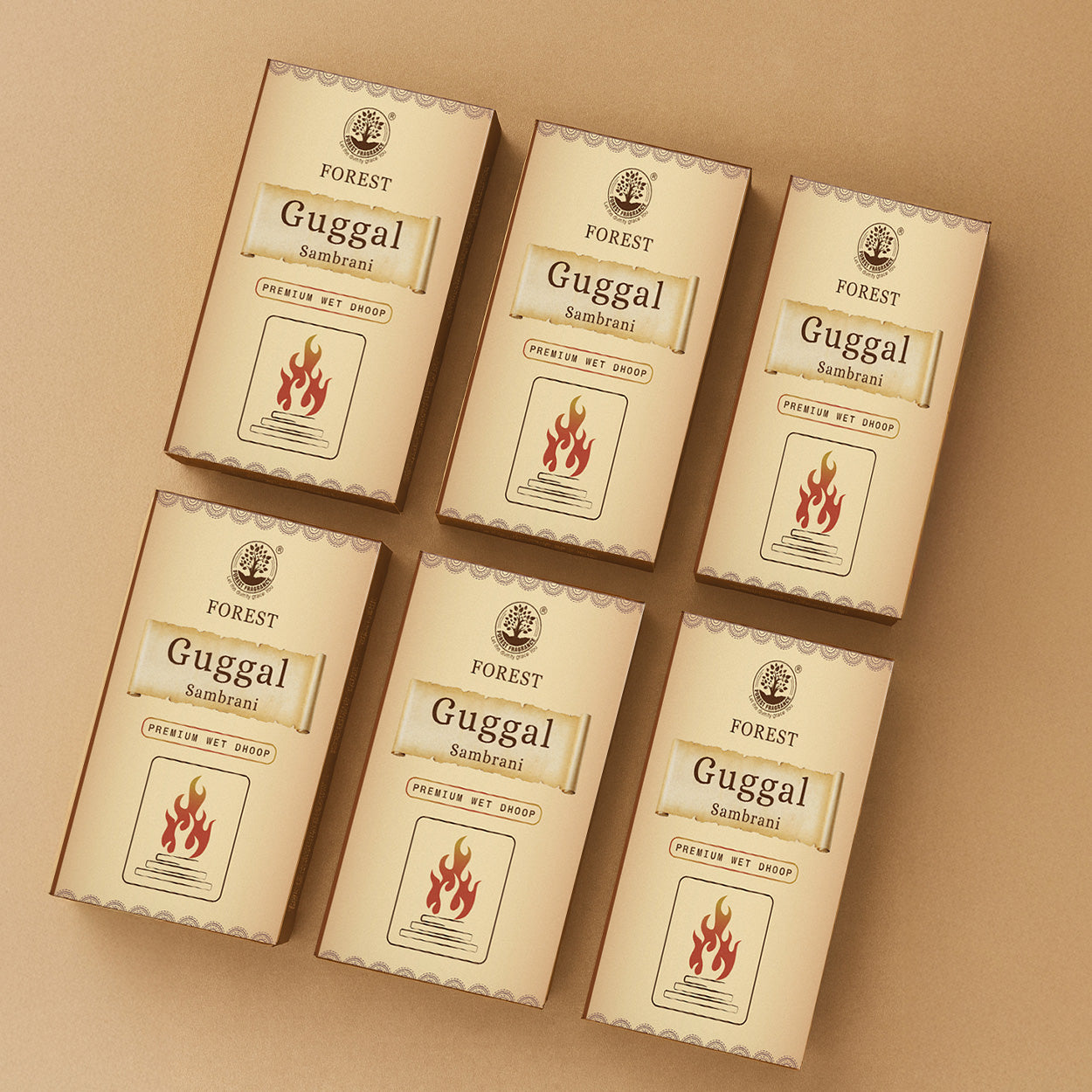 GUGGAL PREMIUM Wet Dhoop Pack Of 6