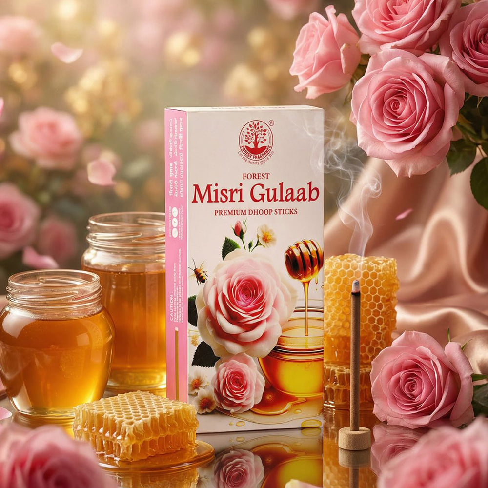 MISRI GULAB PREMIUM 6inch Dhoop Sticks Pack Of 6