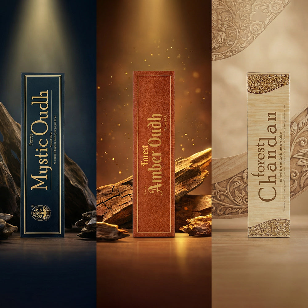 Premium Handrolled luxury incense combo Pack of 3 fragrances x 2 Pieces each