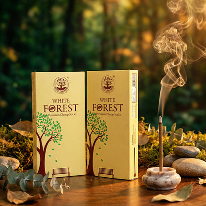 WHITE FOREST PREMIUM 6inch Dhoop Sticks Pack Of 6